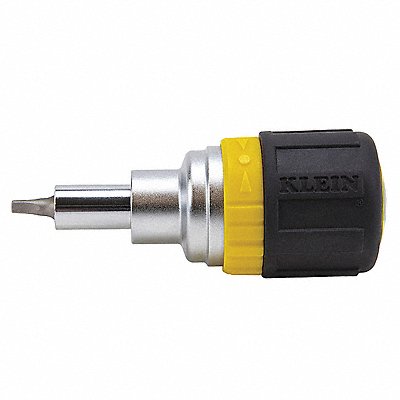 Stubby Screwdriver Square Recess 6-In-1