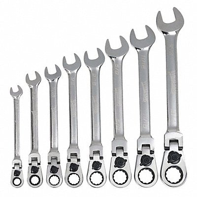 Flex-Head Rat Combo Wrench Set 8 pcs.