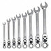 Flex-Head Rat Combo Wrench Set 8 pcs.