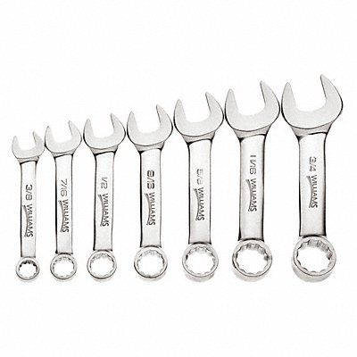 Stubby Wrench Set 7 pcs. 3/8 -3/4 