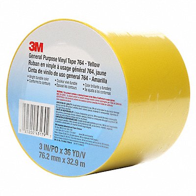 Floor Tape Yellow 3 inx108 ft Roll