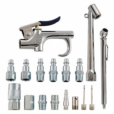 Air Tool and Accessory Kit 1/4 I/M 17pc