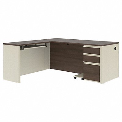 L-Shape Desk 71-7/64 in W Chocolate