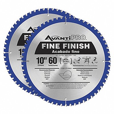 Fine Finish Saw Blade 10 x60TPI PK2