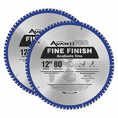 Fine Finish Saw Blade 12 x80TPI PK2