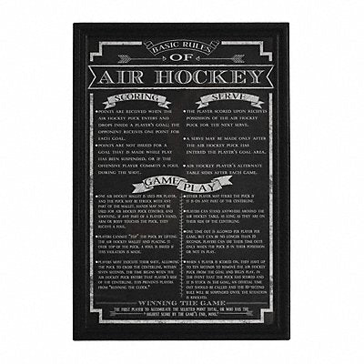 Air Hockey Game Rules Wall Art