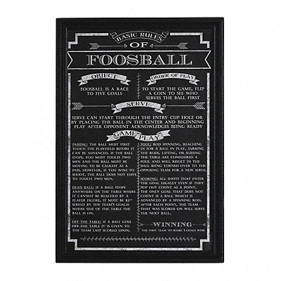 Foosball Game Rules Wall Art