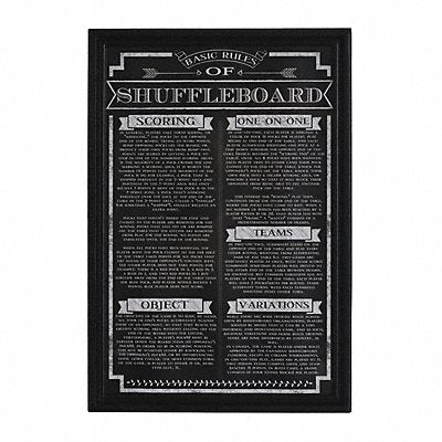 Shuffleboard Game Rules Wall Art