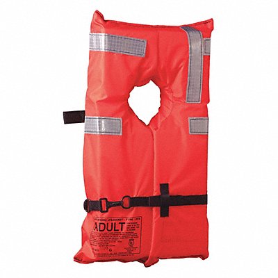 Life Jacket Ornge Fabric Adult Universl