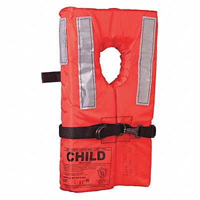 Life Jacket Orange Fabric Child