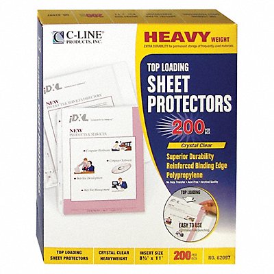 Page Protector Poly Clear 11x8.5 PK200