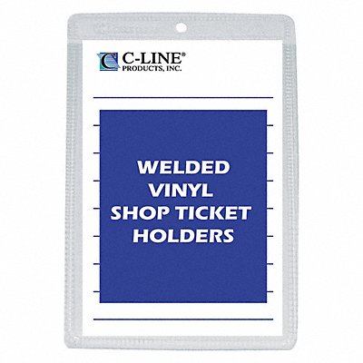 Shop Ticket Holder Vinyl Clear 5x8 PK50