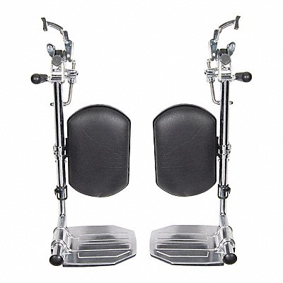 Elevating Leg Rest Black Calf Pad 1PR