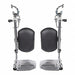 Elevating Leg Rest Black Calf Pad 1PR