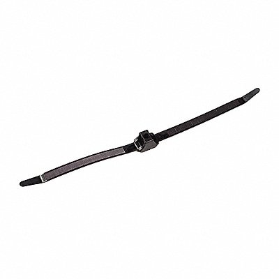 Dual Clamp Tie Black 19-1/8 150lb. PK50