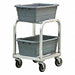 Bin Cart 18 3/4 in W 52 in H Silver