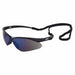 Safety Glasses Black Frame Blue Mirror