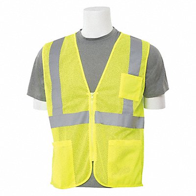 Safety Vest Zippered Hi-Viz Lime 4XL