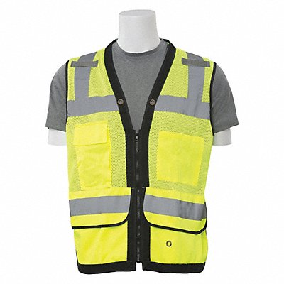 Safety Vest Zipper Hi-Viz Lime 2XL