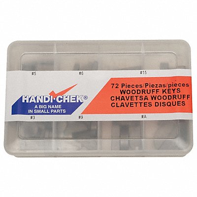 Woodruff Key Assortment Inch 72 pcs