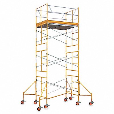 Scaffold Tower 22 ft H Steel/Alum/Wood