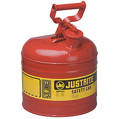 Type I Safety Can 2 gal Red 13-3/4In H