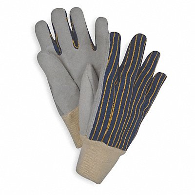 D1569 Leather Gloves Blue/Gray S PR