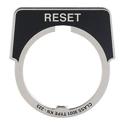 Legend Plate Reset Silver/Black