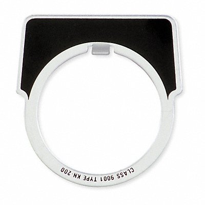 Blank Legend Plate Half Round Black