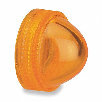 Pilot Light Lens 30mm Amber Plastic