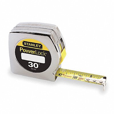 Tape Measure 1 In x 30 ft Chrome In/Ft