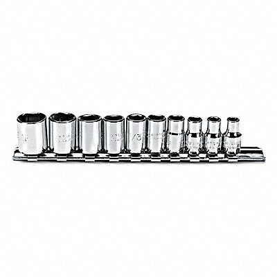 Socket Set Chrome 3/16 to 9/16 SAE