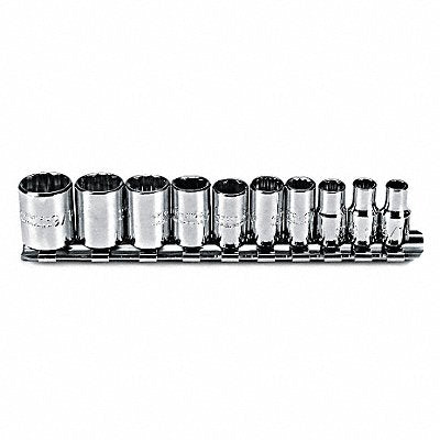 Socket Set Range 3/16 in to 9/16 in 12Pt