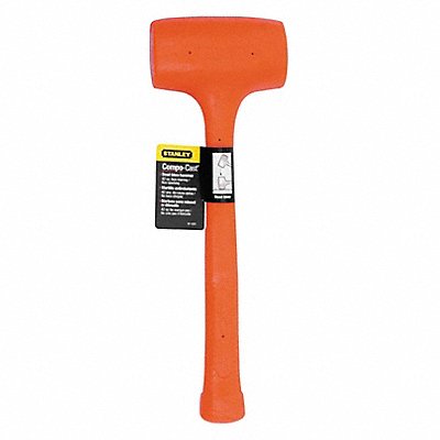 Dead Blow Hammer 2.625 lb Steel Orange