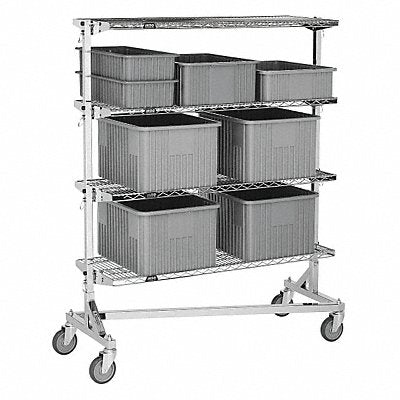 Nesting Wire Cart 24 in W 48 in L