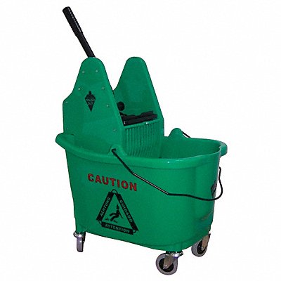 D8085 Mop Bucket and Wringer Green 8 3/4 gal