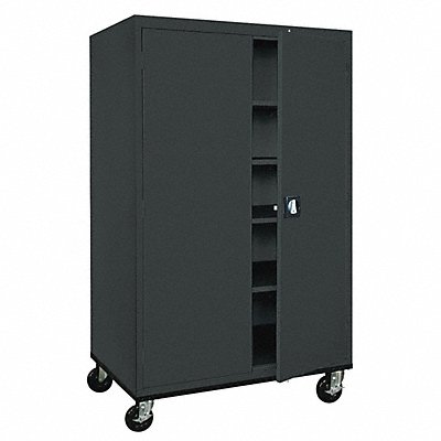 E2314 Storage Cabinet 78 x46 x24 Black 2Shlv