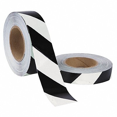 Floor Tape Black/White 1 inx100 ft Roll