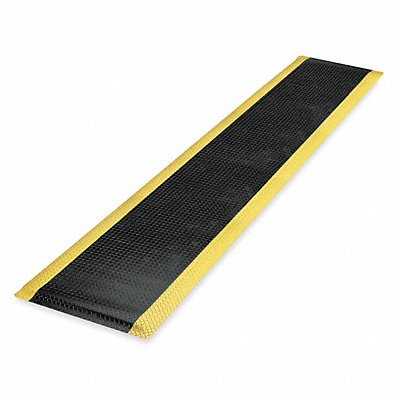 Antifatigue Mat Black YllwBrdr 3x9ft