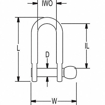 D Shackle Screw Pin 8265 lb.