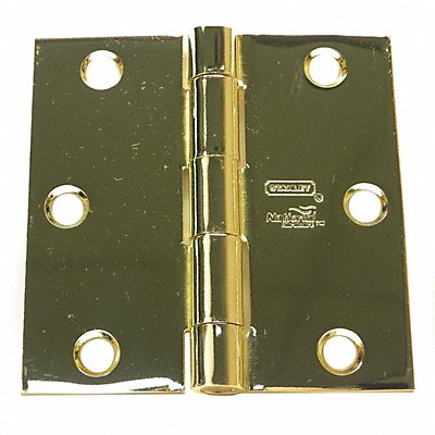 Template Hinge Removable Bright Brass