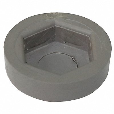 Floor Protector Cap 1x1/4x1in Gray PK4