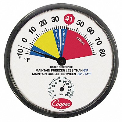 Freezer and Cooler Analog Hygrometer