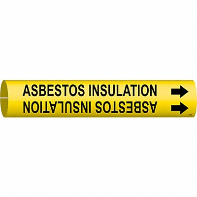 Pipe Marker Asbestos Insulation 7/8in H