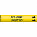 Pipe Marker Chlorine 7/8 in H 7/8 in W