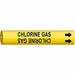 Pipe Mrkr Chlorine Gas 13/16in H 4/5in W