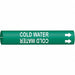 Pipe Marker Cold Water 7/8 in H 7/8 in W