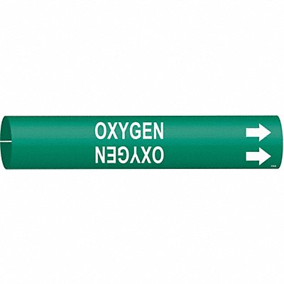 Pipe Marker Oxygen 7/8 in H 7/8 in W