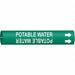 Pipe Markr Potable Water 7/8in H 7/8in W