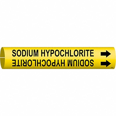 Pipe Marker Sodium Hypochlorite 7/8in H